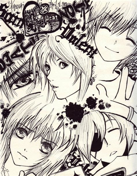 Black And White Anime By Kei Koo On Deviantart