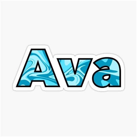 Ava Custom Name Sticker By Madebysarah Redbubble