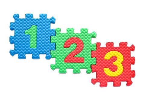 Number Puzzles Isolated Stock Image Image Of Count Beginning 19098427
