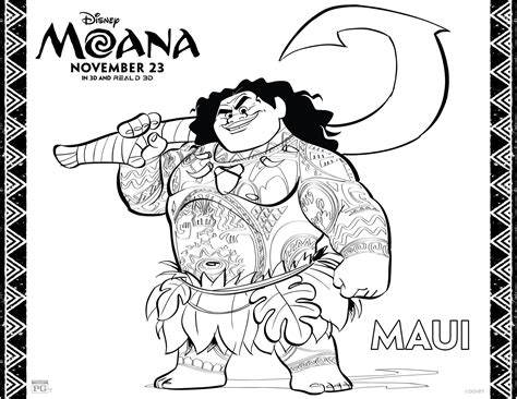 Moana Coloring Pages Printable Free