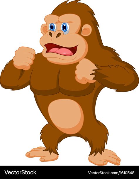 Gorilla Cartoon Photo Gorilla Cartoon Angry Clipart Ape Background Transparent Aggressive