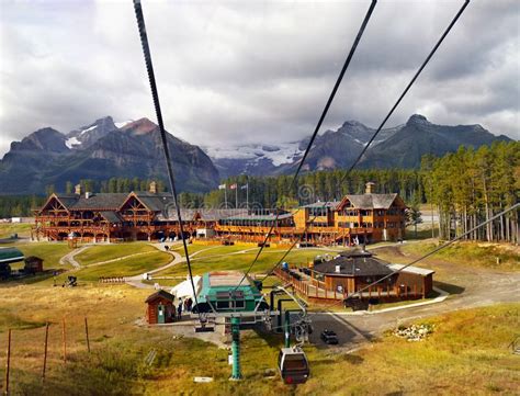 Lake Louise Ski Resort Gondola Summer Banff Np Editorial Stock Photo