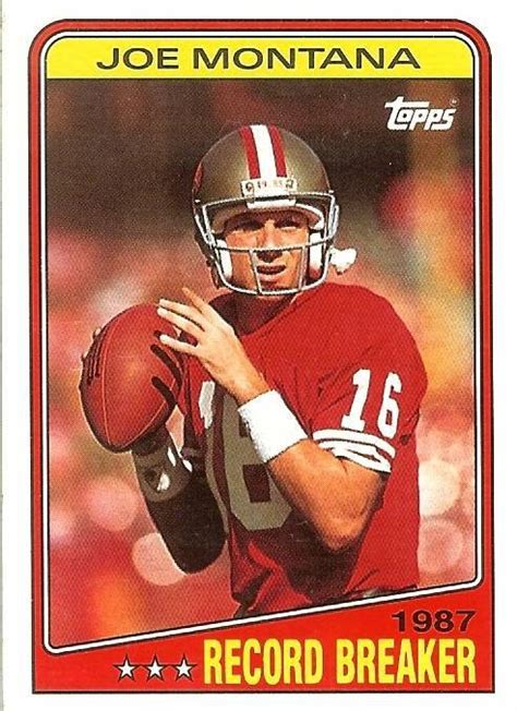 Or best offer +c $15.00 shipping. 1988 topps joe montana san francisco 49ers 2 football cards - Football Cards