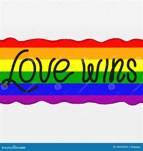 Love Wins Vector Rainbow Background Stock Vector Illustration Of Equality Pride 154935295