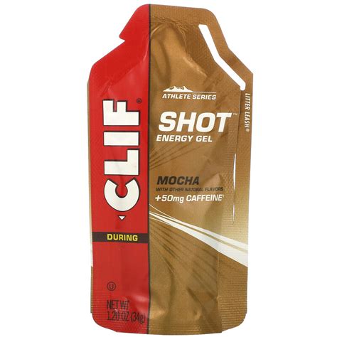 Clif Bar Clif Shot Energy Gel Mocha 50 Mg Caffeine 24 Packets 1