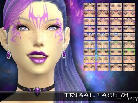 Simsworkshop Tribal Face01 By Taty • Sims 4 Downloads Sims Sims 4