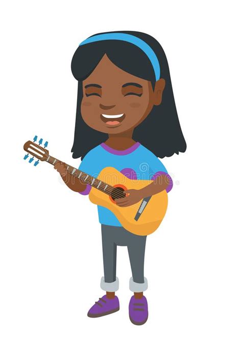 Kid Playing Acoustic Guitar Stock Illustrations 359 Kid Playing