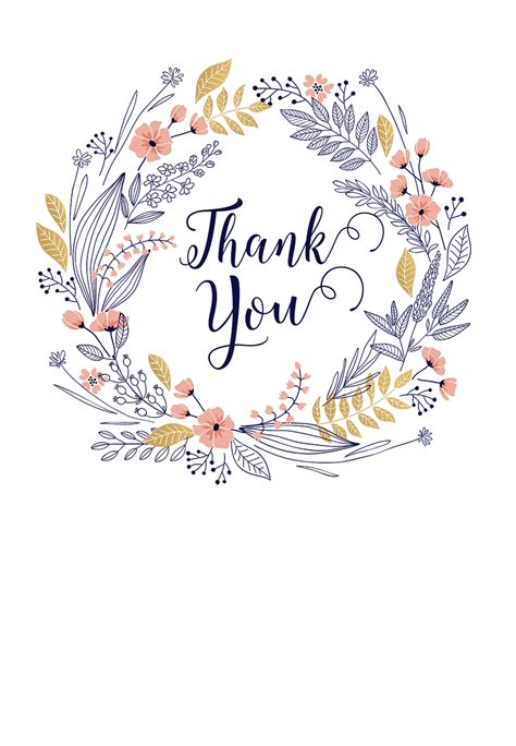 Ever Thankful Thank You Card Template Free With Images