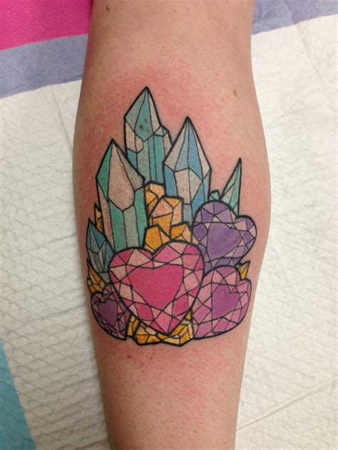 Crystals Tattoos On Pinterest Crystal Tattoo Crystals And Gem Tattoo