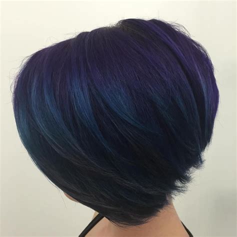 20 magnetizing hairstyles with dark blue hair color short blue hair blue hair short hair styles