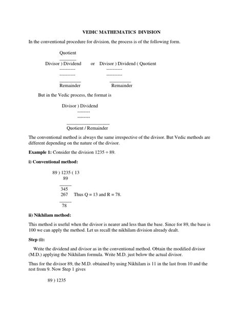We are leading organisation and known for the development you should aware with the basic mathematical operation like addition, subtraction, multiplication etc. Vedic Maths Division | Division (Mathematics) | Discrete ...