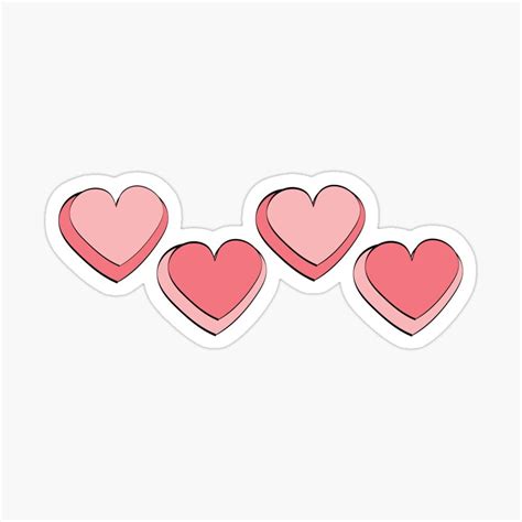 Pink Hearts Sticker By Feliciasdesigns In 2021 Heart Stickers