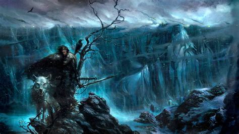 Artwork Direwolves Fantasy Art Game Of Thrones Jon Snow Nights