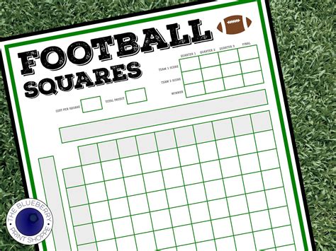Football Squares Game Betting Game Printable Football Pool Football