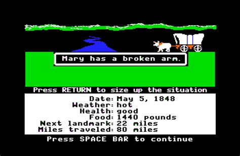 It is a revised version of the original oregon trail computer game. The Resource Room