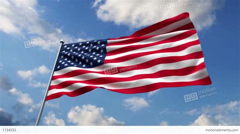 The flag of the united states was mentioned for the first time in 1777. USA Flag Waving Against Time-lapse Clouds Background Stock ...