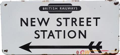 Br Ff Enamel Station Direction Sign With British Direction Signs