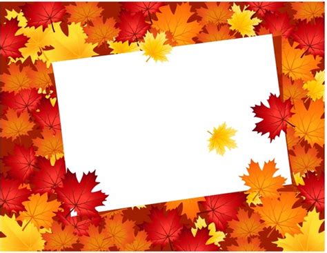 Autumn Background With Blank Paper Free Vector In Adobe Illustrator Ai