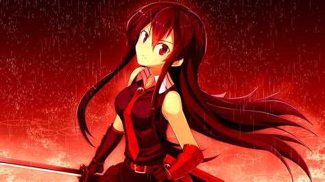 We hope you enjoy our growing collection of hd images to use as a background or home screen for your smartphone or please contact us if you want to publish a red anime wallpaper on our site. Wallpaper : illustration, anime, red, rain, sword, Akame ...