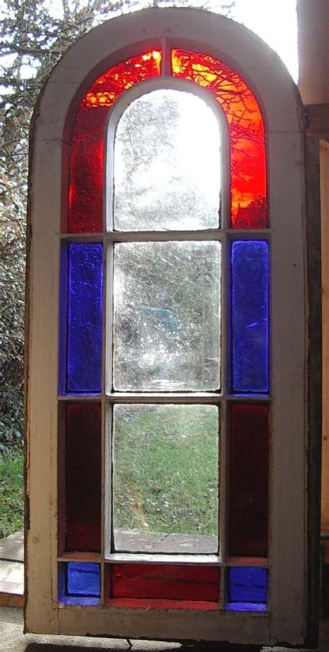 Victorian Arched Stain Glass Window C1890 66037 Uk