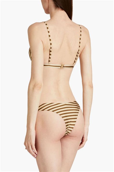TIGERLILY Verena Niki Striped Low Rise Bikini Briefs Sale Up To 70