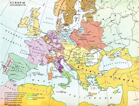 Historical Map Of Europe At 1700