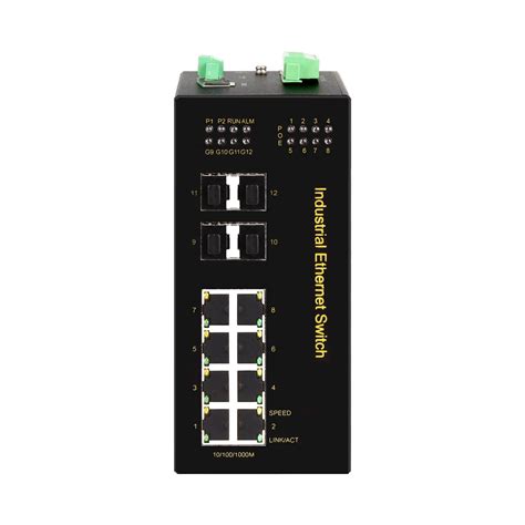 10 Port Layer 2 Din Rail Managed Industrial Ethernet Switch Bw7212g
