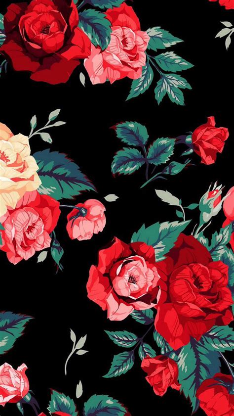 Roses Iphone Wallpaper Padrões De Papel De Parede