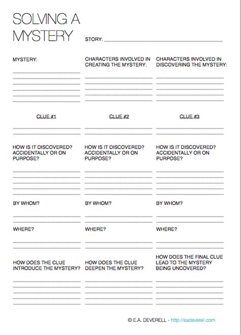 Solving A Mystery Writing Worksheet Wednesday Creative Writing