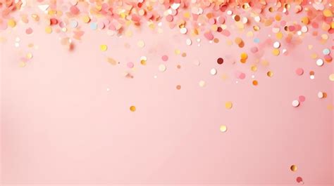 Premium Ai Image Colorful Confetti And Sparkles On Pink Pastel Trendy