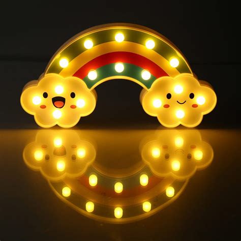 Children Toy Small T Batteries Powered Baby Bedside Led Lamp Rainbow