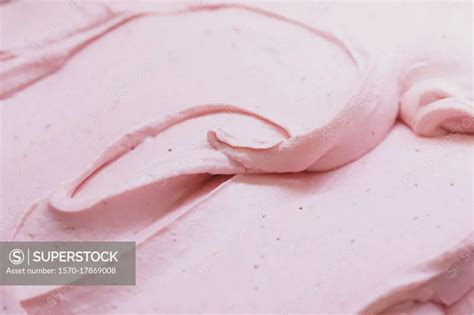 Close Up Creamy Pink Ice Cream Superstock