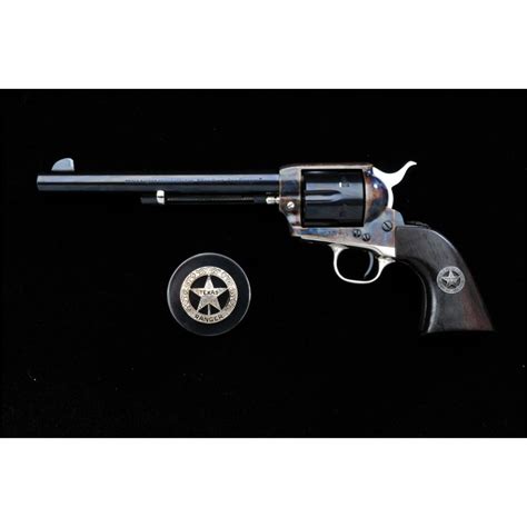 colt single action army revolver texas ranger commemorative 7 1 2” barrel blue and case hardene