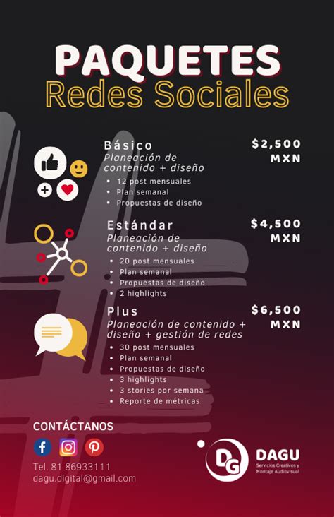 Paquetes Redes Sociales En 2022 Redes Sociales Consejos Para Redes