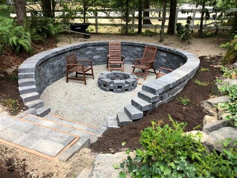 New Sunken Fire Pit I Made This Summer Fire Pit Landscaping Fire Pit