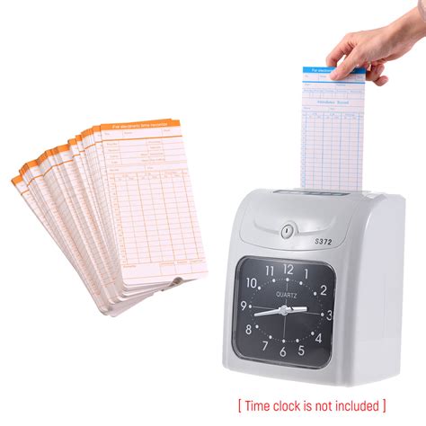 90pcspack Clock Cards Monthly Clocking In Time Recorder Attendance