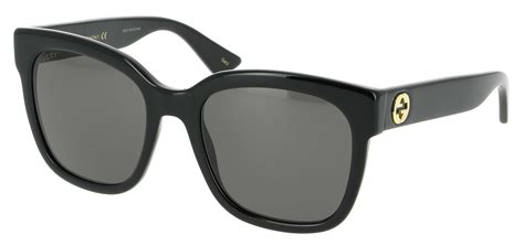 Sunglasses Gucci Gg 0034sn 001 5420 Woman Noir Square Frames Full