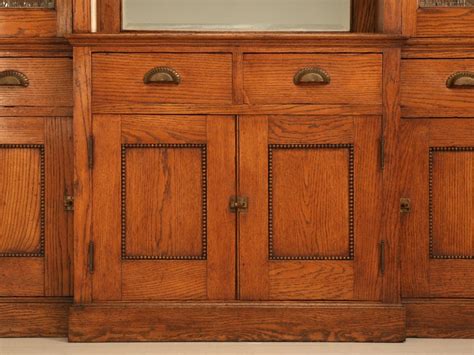 A lot of people automatically want to get rid of golden oak cabinets without even thinking about it. Antique American "Mission" Leaded-Glass and Quarter-Sawn ...