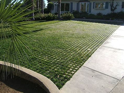Drivable Grass Systems Are Made Of Concrete Squares With Mesh Backing