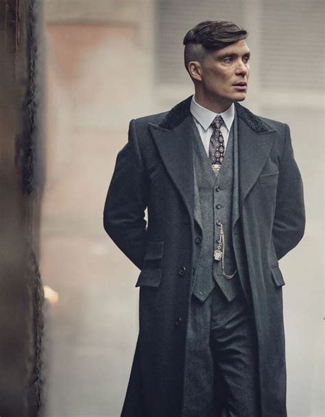 Mens Peaky Blinders Costume Thomas Shelby 3pc Suit And Black Overcoat Em 2021 Traje Peaky