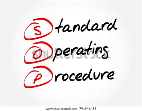 Sop Standard Operating Procedure Acronym Business Stock Vector Royalty