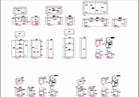 School And Classroom Furniture Cad Blocks Are Given In This Cad File Images