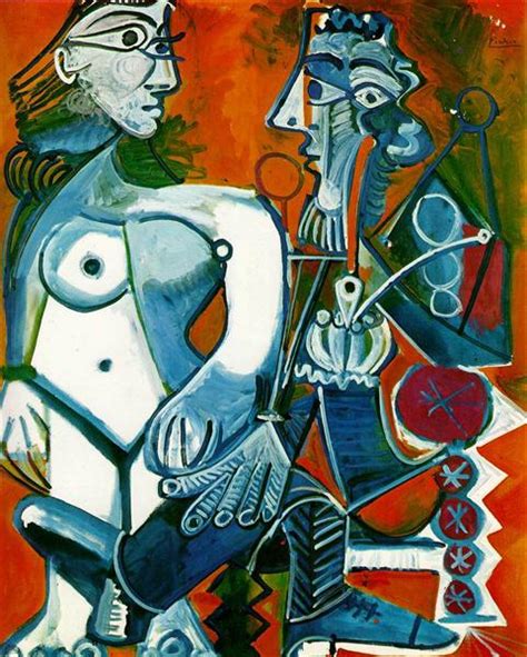 Standing Female Nude And Man With Pipe 1968 Pablo Picasso WikiArt Org
