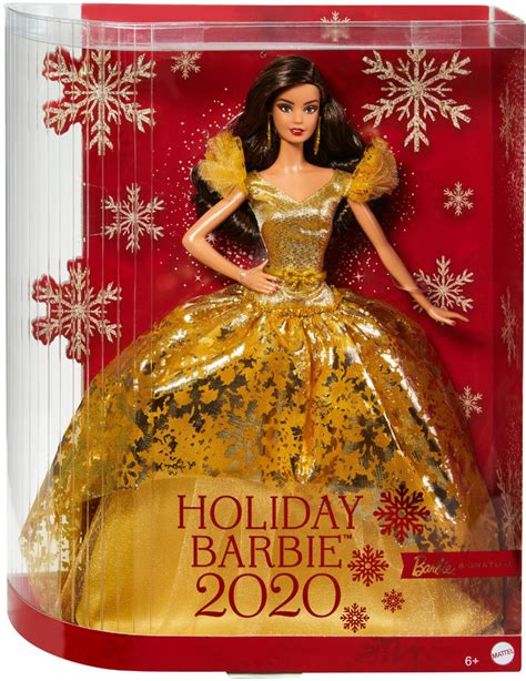 Best Buy Holiday Barbie Brunette Gold Ght56