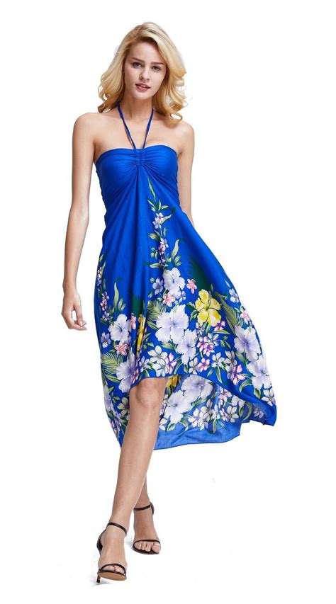 women s butterfly dress in rafelsia border royal blue in 2022 butterfly dress hawaii dress women