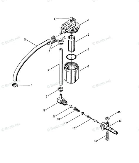 Mercury Outboard Hp Oem Parts Diagram For Fuel Filter Assembly