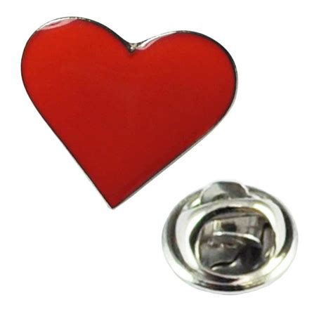 Red Love Heart Valentines Metal Enamel Lapel Pin Badge From Ties Planet Uk