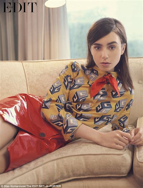Lily Collins Dazzles In Vintage Shoot For The Edit Daily Mail Online