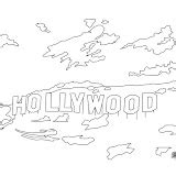 HOLLYWOOD COLORING PAGE UNIVERSAL STUDIOS