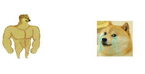 Buff Doge Vs Crying Cheems Meme Template Memesportal